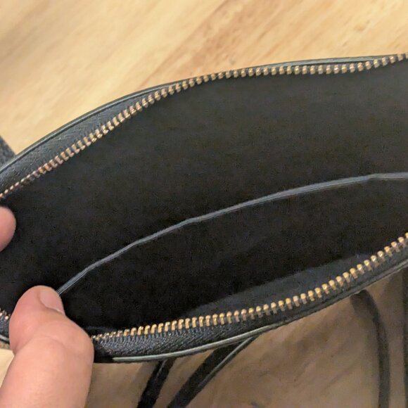 Coach Leather Slim Crossbody Bag with Gold Studs and Hardware-Midnight - Picture 7 of 8